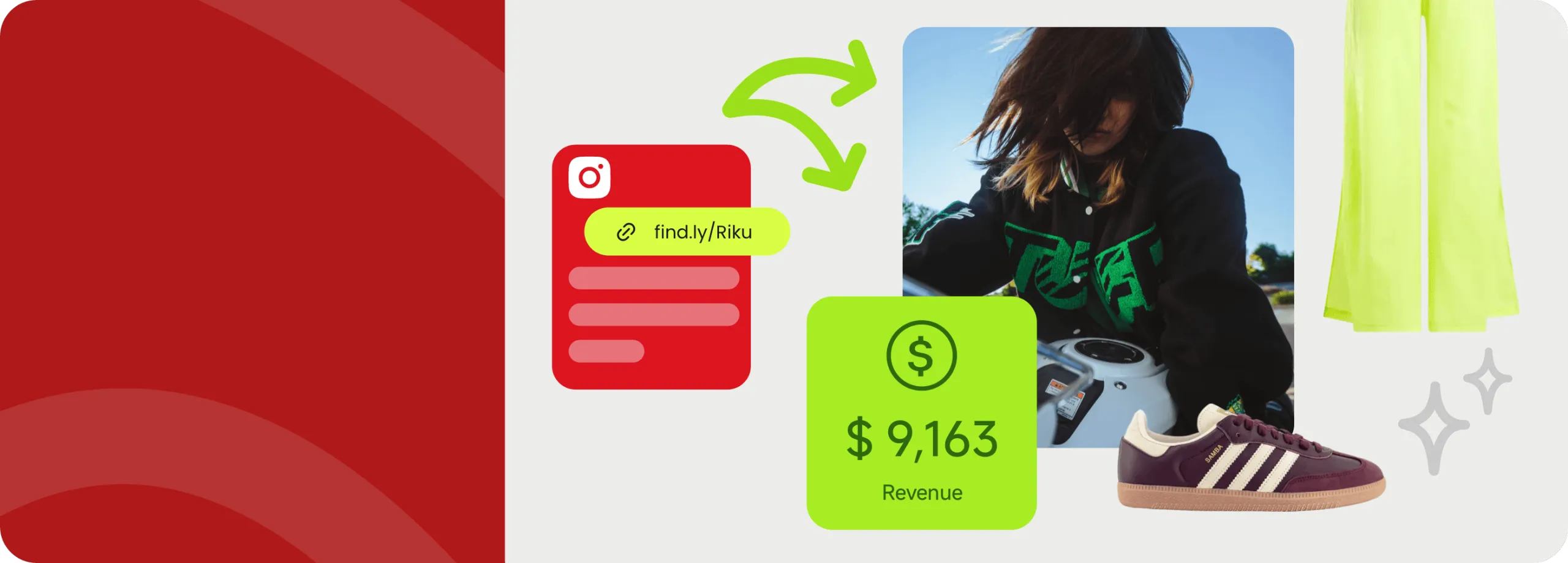 Turn followers into customers background