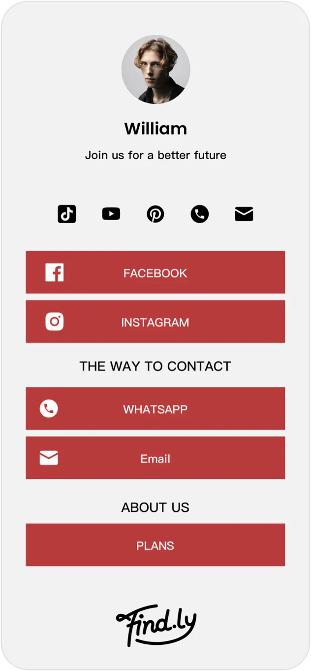 Minimalist Red template