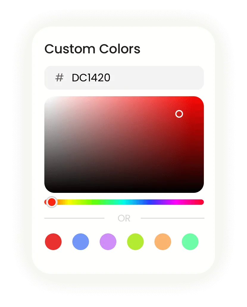 Customization widget